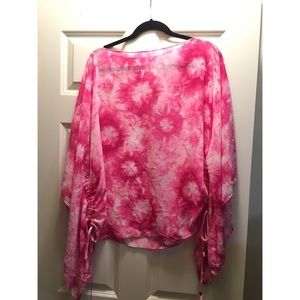 Michael Kors sheer top batwing sleeves NWT